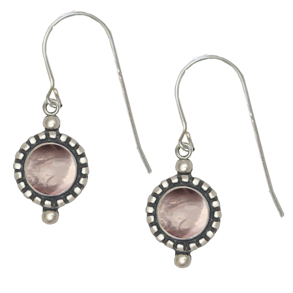 Sterling Silver Petite Rose Quartz Gemstone Drop Dangle Earrings